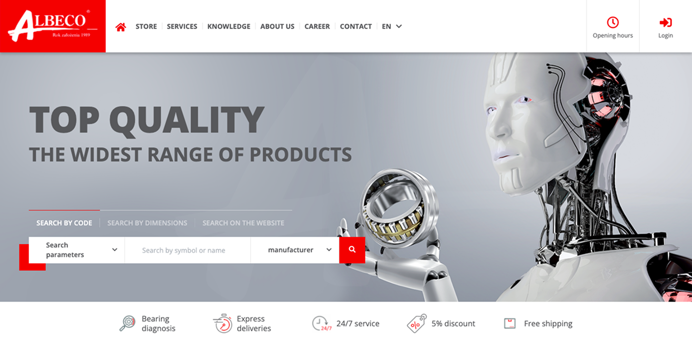 Sylius-basiertes E-Commerce für einen B2B-Anbieter von industriellen Komponenten