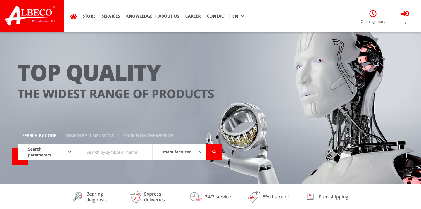 Sylius-based ecommerce for a B2B industrial components provider